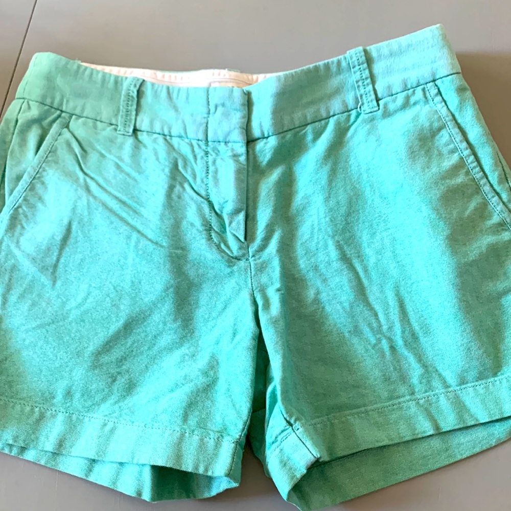 J Crew - Mint Green Linen Shorts Women’s Size 2